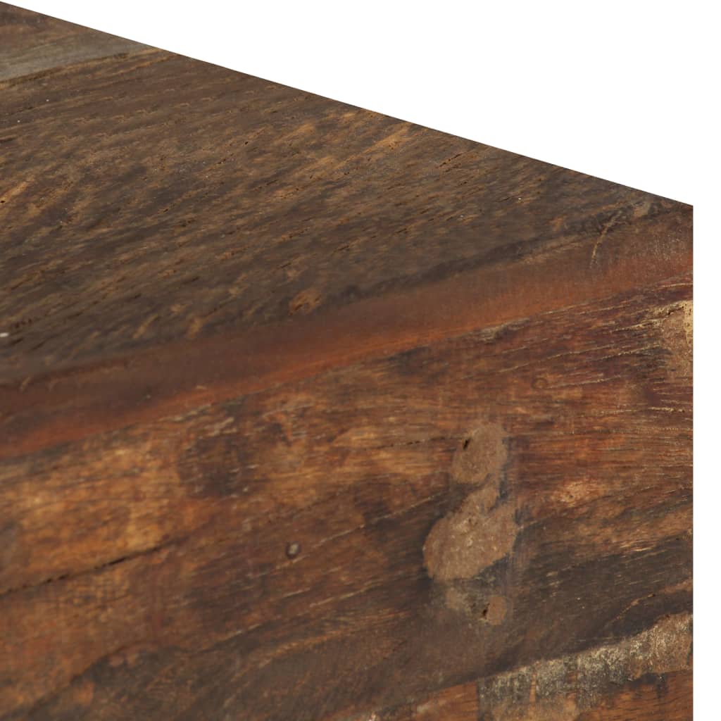 Hocker 35 x 35 x 40 cm Massives Altholz
