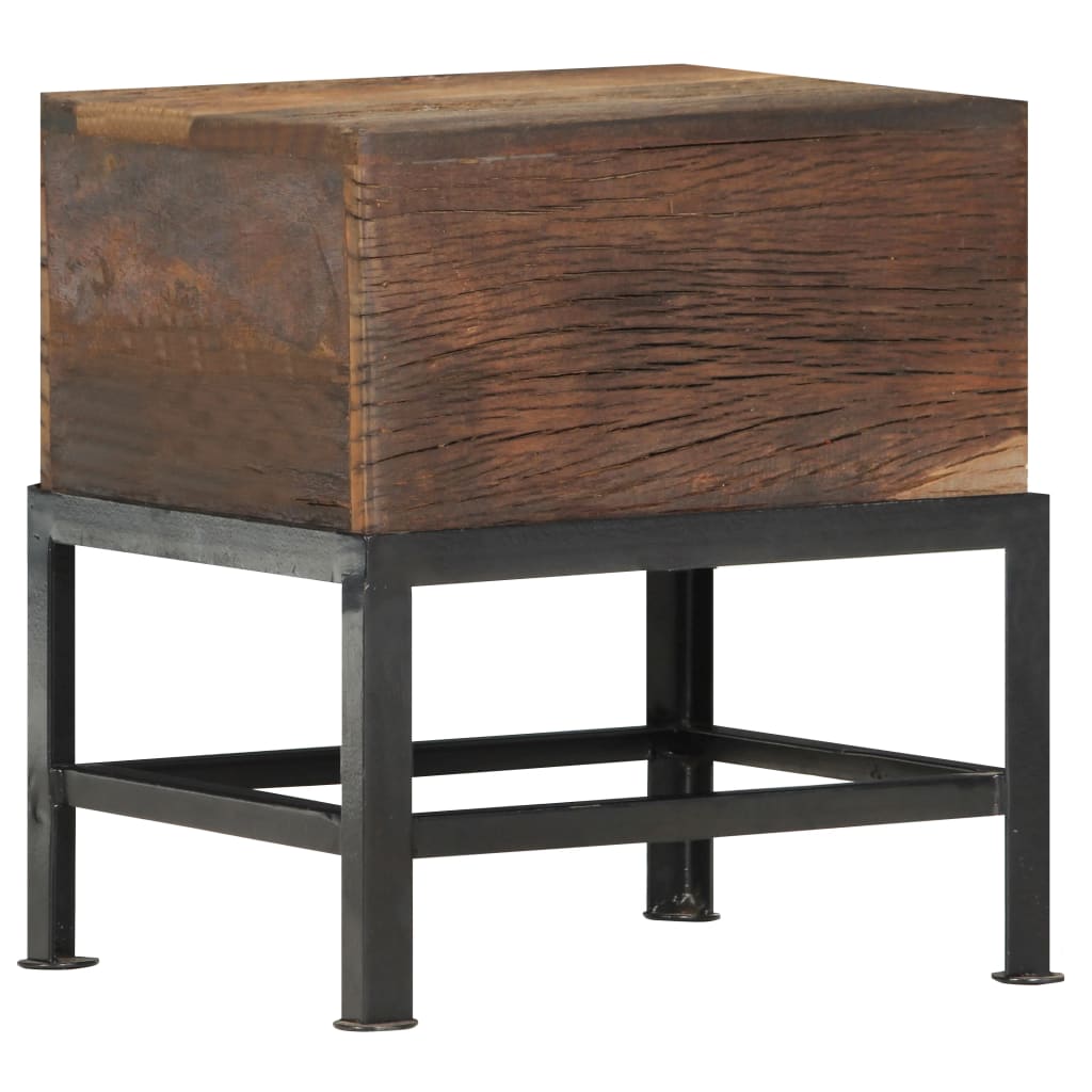 Hocker 35 x 35 x 40 cm Massives Altholz