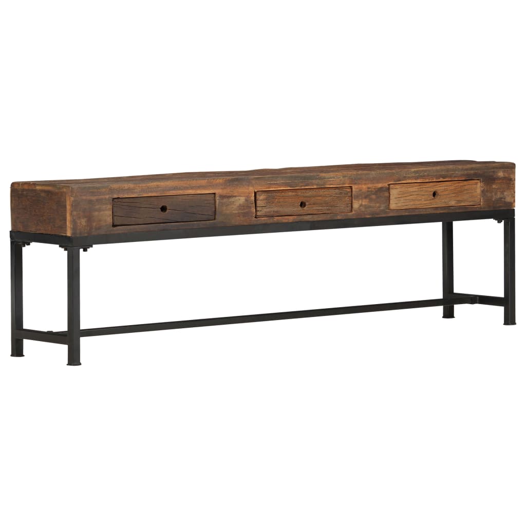 TV-Schrank 150 x 30 x 46 cm Recyceltes Massivholz