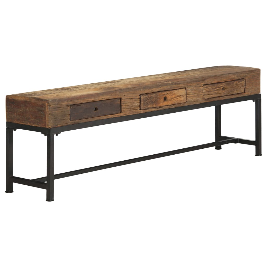 TV-Schrank 150 x 30 x 46 cm Recyceltes Massivholz