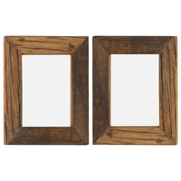 Thumbnail for Bilderrahmen 2 Stk. 25x30 cm Massives Altholz und Glas