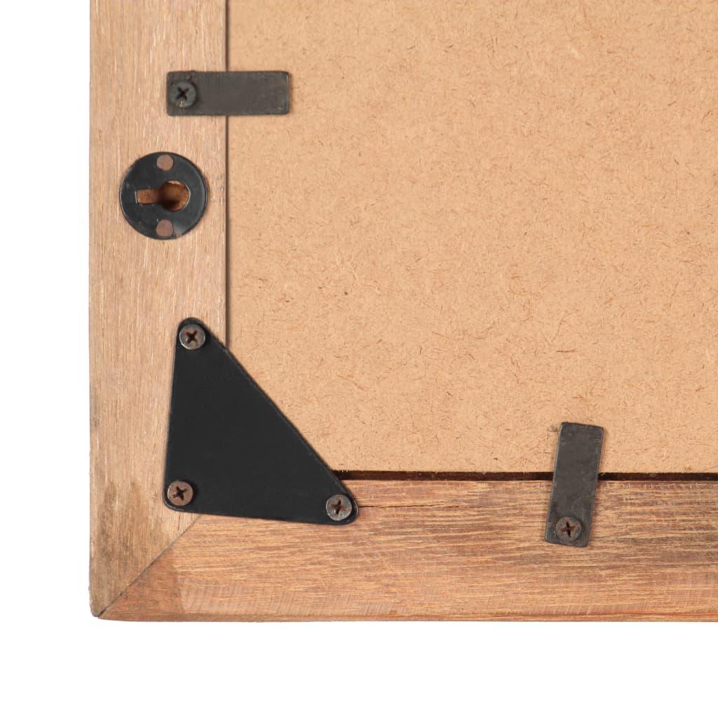 Bilderrahmen 2 Stk. 25x30 cm Massives Altholz und Glas