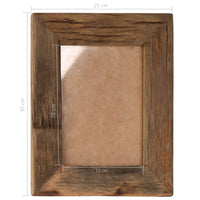 Thumbnail for Bilderrahmen 2 Stk. 25x30 cm Massives Altholz und Glas