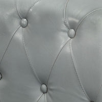 Thumbnail for Chesterfield-Sofa 2-Sitzer Grau Echtleder