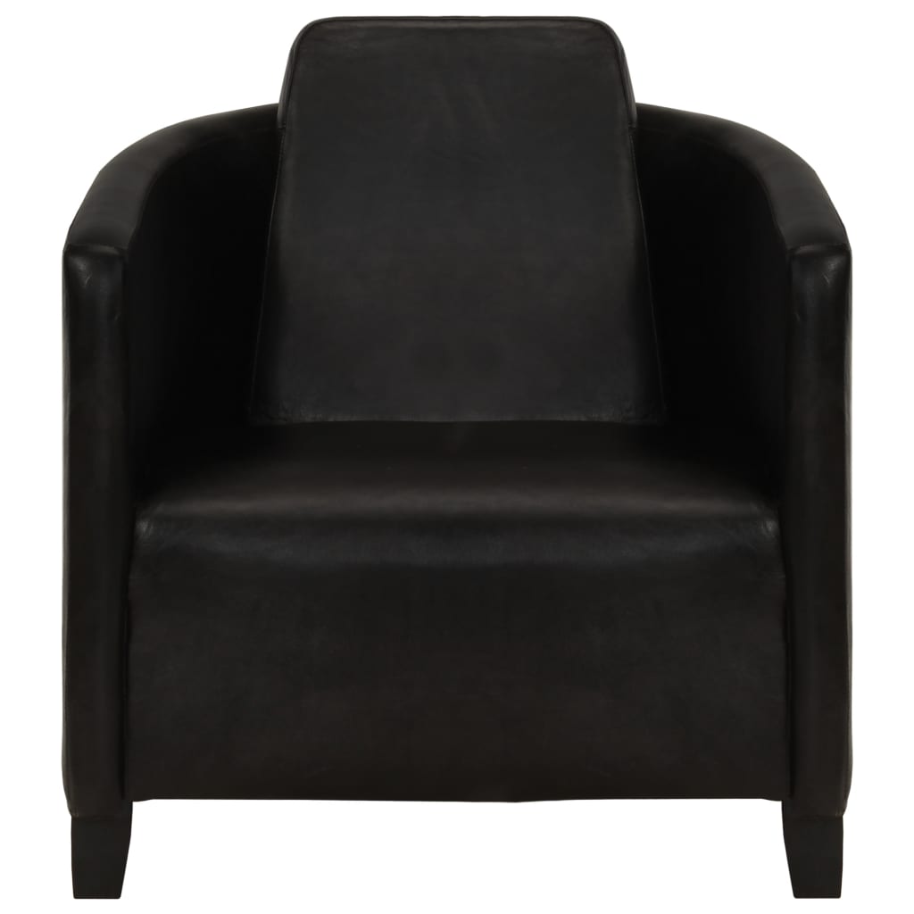 Sessel Schwarz Echtleder