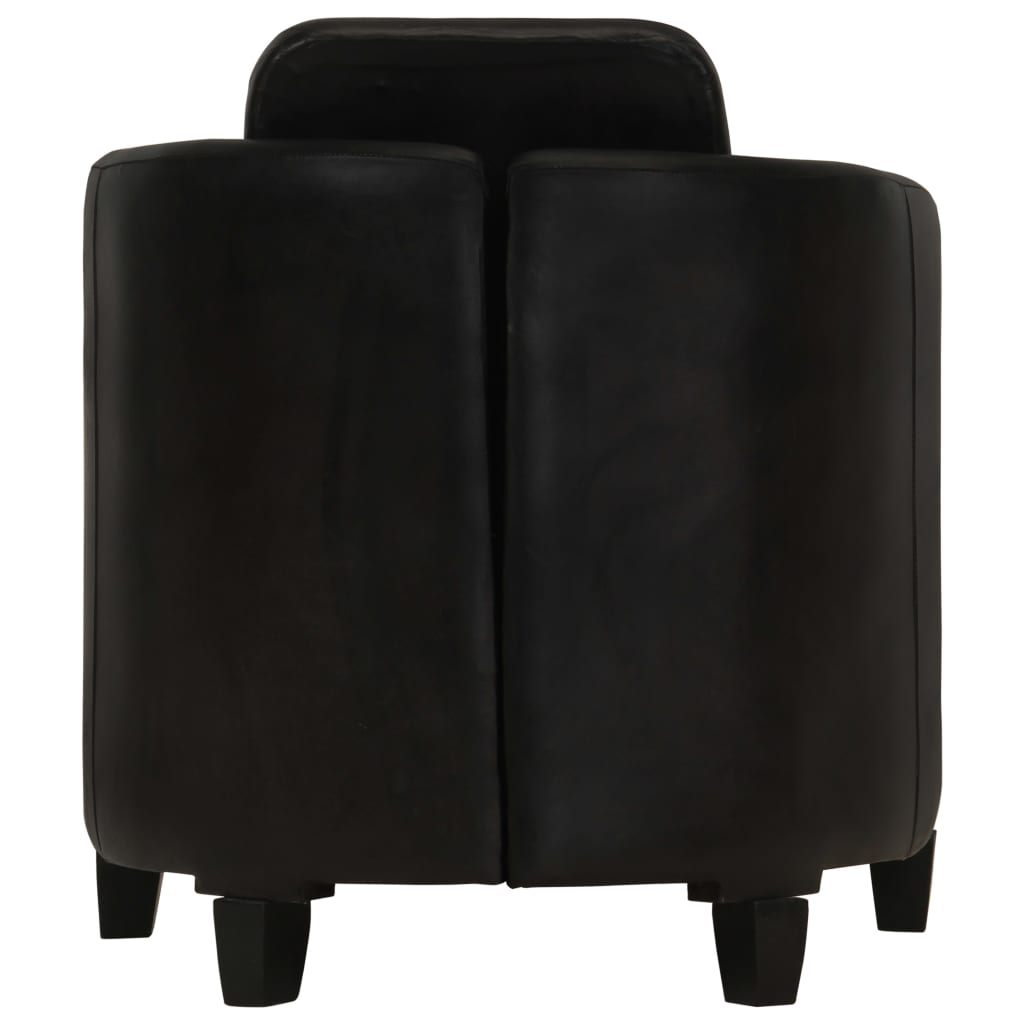 Sessel Schwarz Echtleder