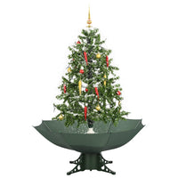 Thumbnail for Schneiender Weihnachtsbaum mit Schirmfuß Grün 140 cm
