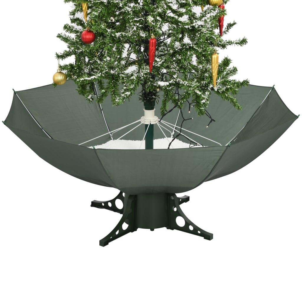 Schneiender Weihnachtsbaum mit Schirmfuß Grün 170 cm