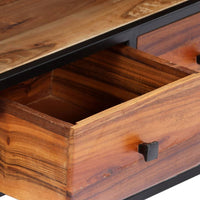 Thumbnail for TV-Schrank 120x30x40 cm Massives Altholz und Stahl