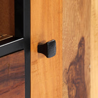 Thumbnail for TV-Schrank 120x30x40 cm Massives Altholz und Stahl