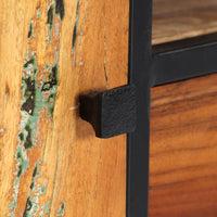 Thumbnail for TV-Schrank 120x30x40 cm Massives Altholz und Stahl