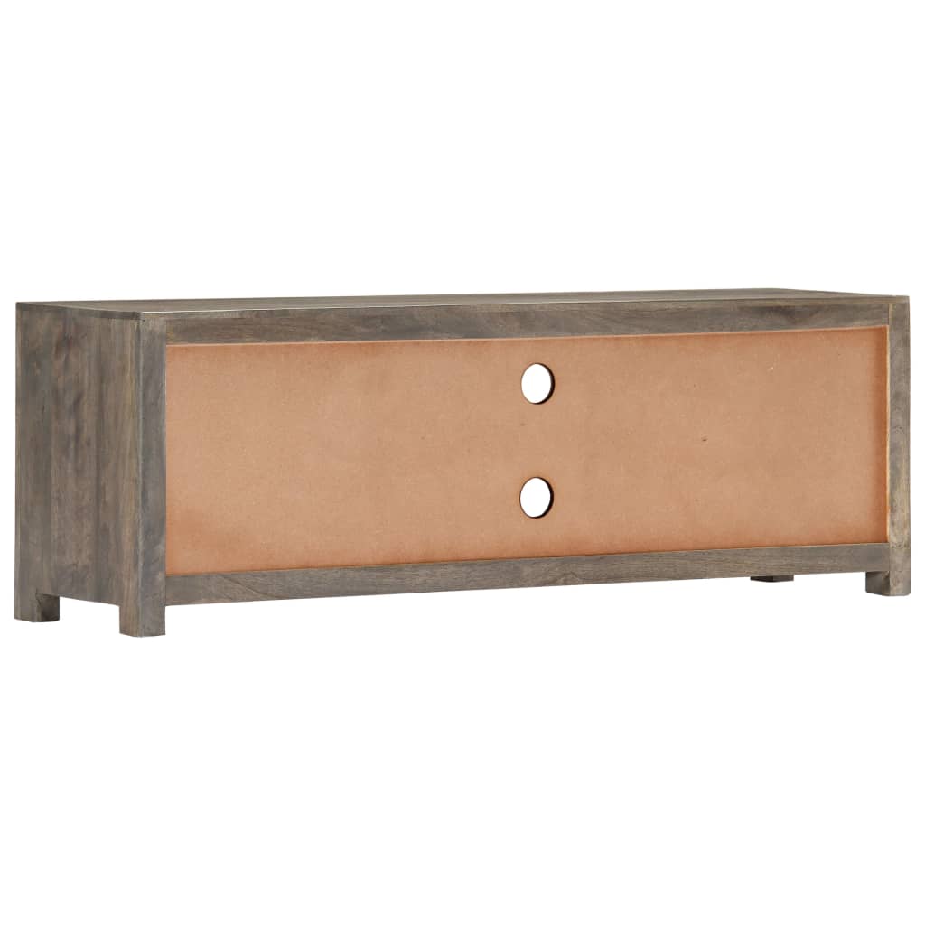 TV-Schrank Grau 120x30x40 cm Massivholz Mango
