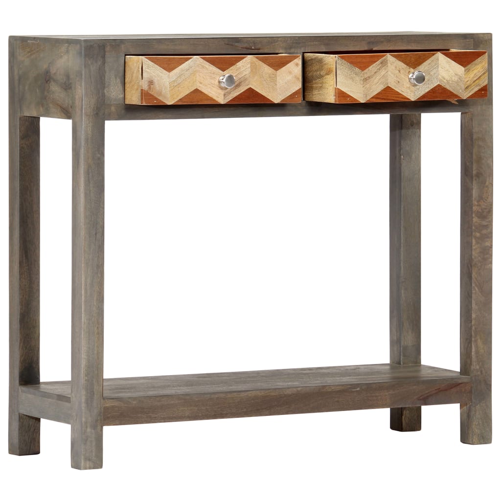 Konsolentisch Grau 86 x 30 x 76 cm Massivholz Mango