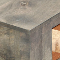 Thumbnail for Konsolentisch Grau 86 x 30 x 76 cm Massivholz Mango