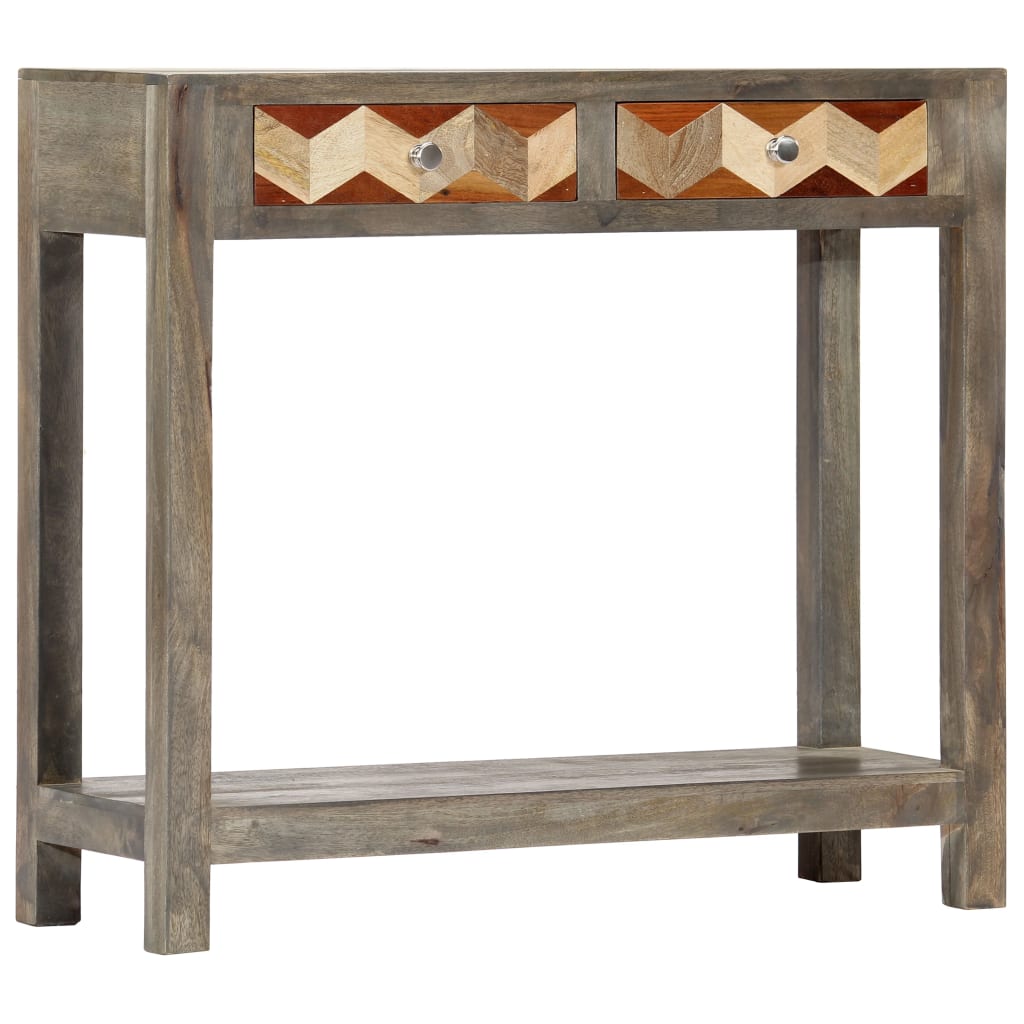 Konsolentisch Grau 86 x 30 x 76 cm Massivholz Mango