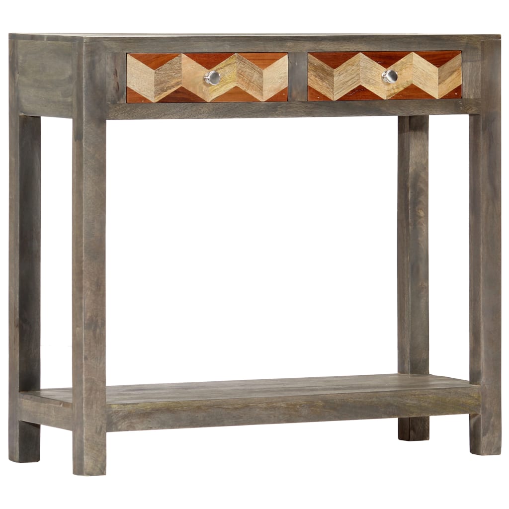Konsolentisch Grau 86 x 30 x 76 cm Massivholz Mango