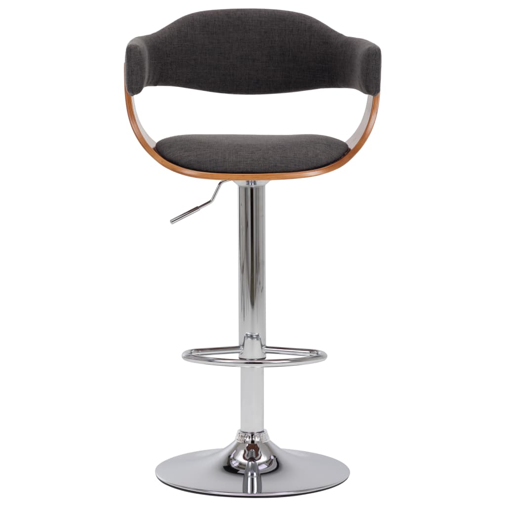 Barhocker 2 Stk. Grau Bugholz und Stoff