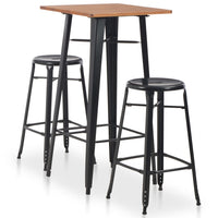 Thumbnail for 3-teiliges Bar-Set Stahl Schwarz