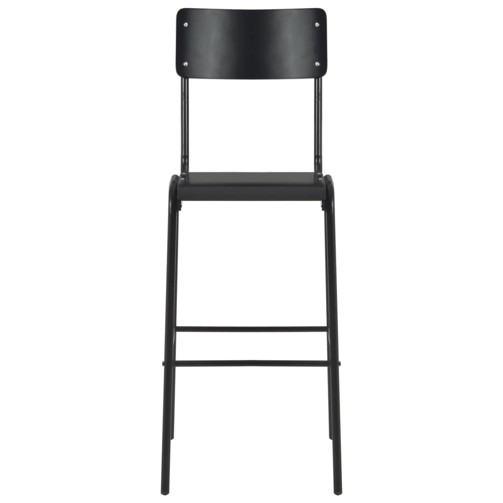 3-teiliges Bar-Set Stahl Schwarz