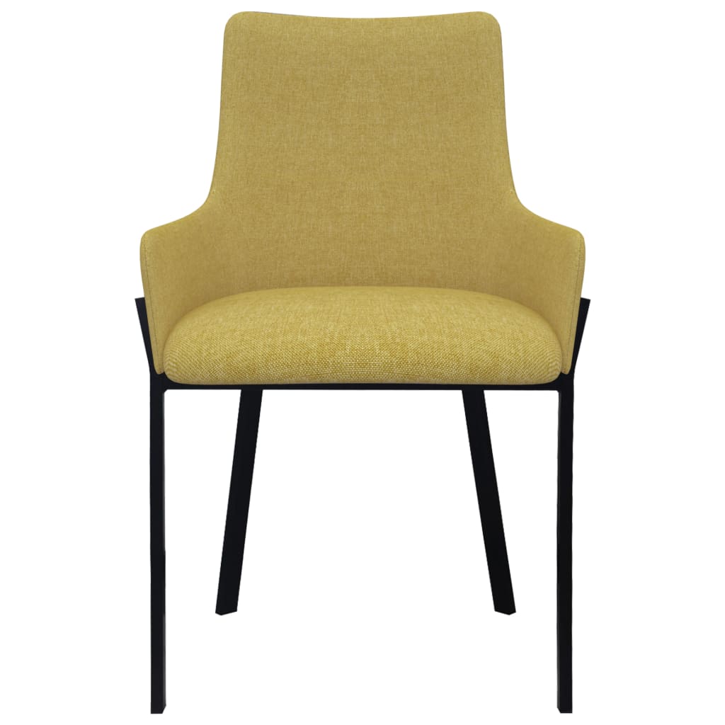 Esszimmerstühle 2 Stk. Gelb Stoff