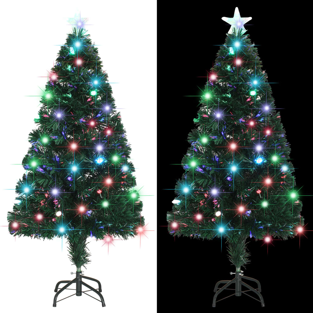 Künstlicher Weihnachtsbaum mit Ständer/LED 120 cm Fiberoptik