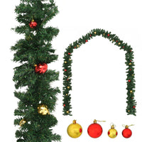 Thumbnail for Weihnachtsgirlande Geschmückt mit Kugeln 5 m