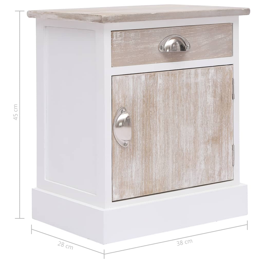 Nachttische 2 Stk. 38x28x45 cm Paulownia Holz