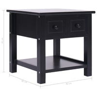 Thumbnail for Beistelltisch Schwarz 40x40x40 cm Paulownia Holz