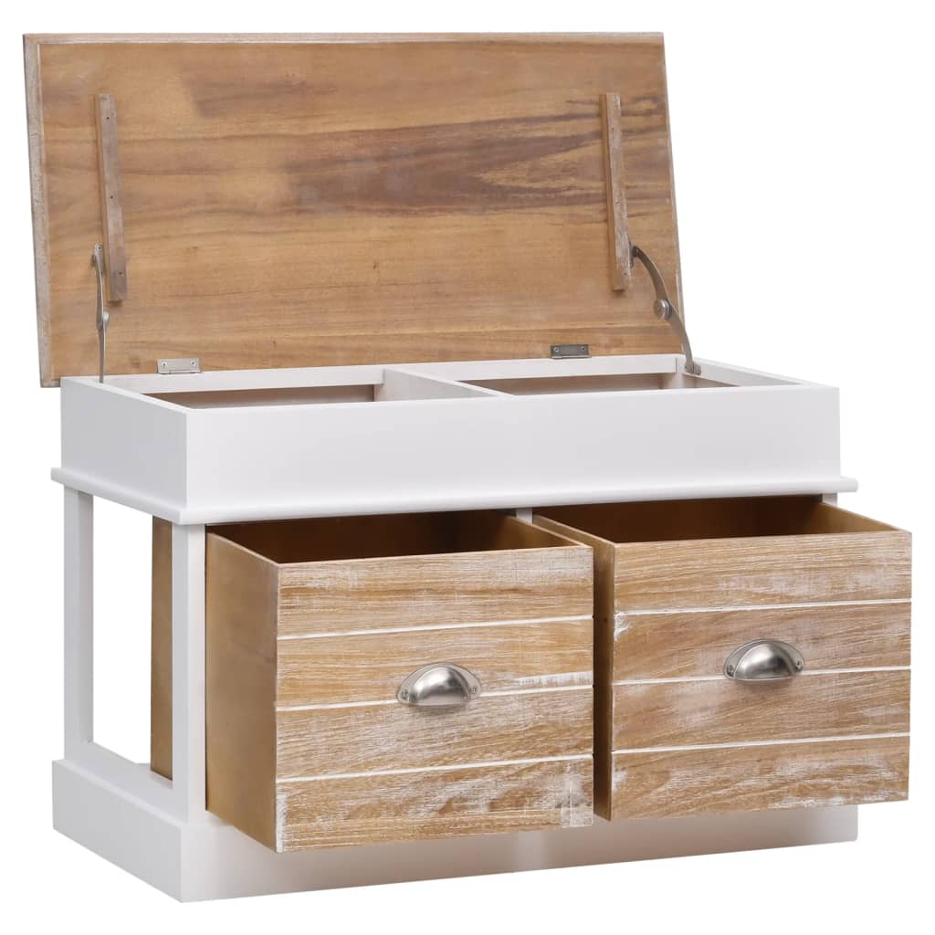 Flurbank 70 x 35 x 45 cm Paulownia Holz