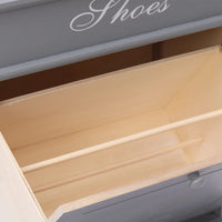 Thumbnail for Schuhschrank Grau 50 x 28 x 58 cm Paulownia Holz