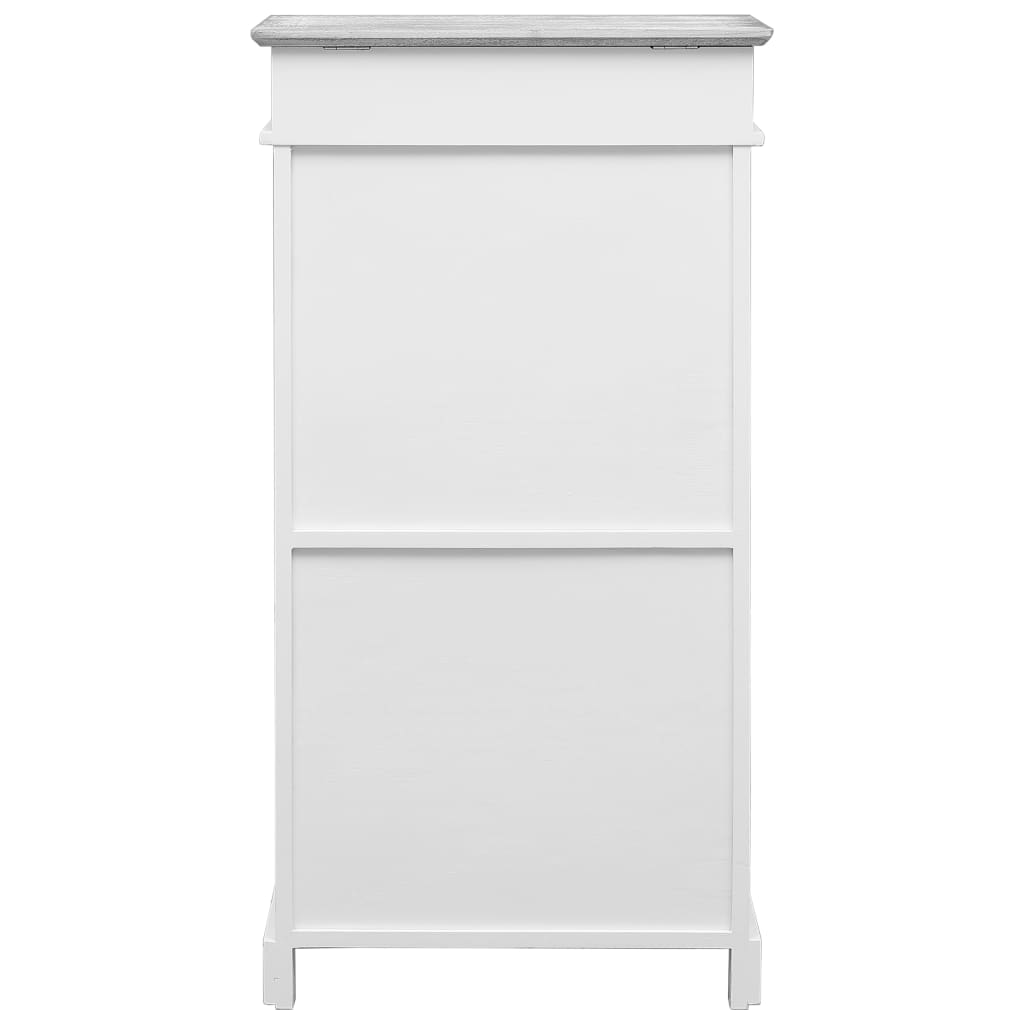 Schuhschrank Grau 50 x 28 x 98 cm Paulownia Holz