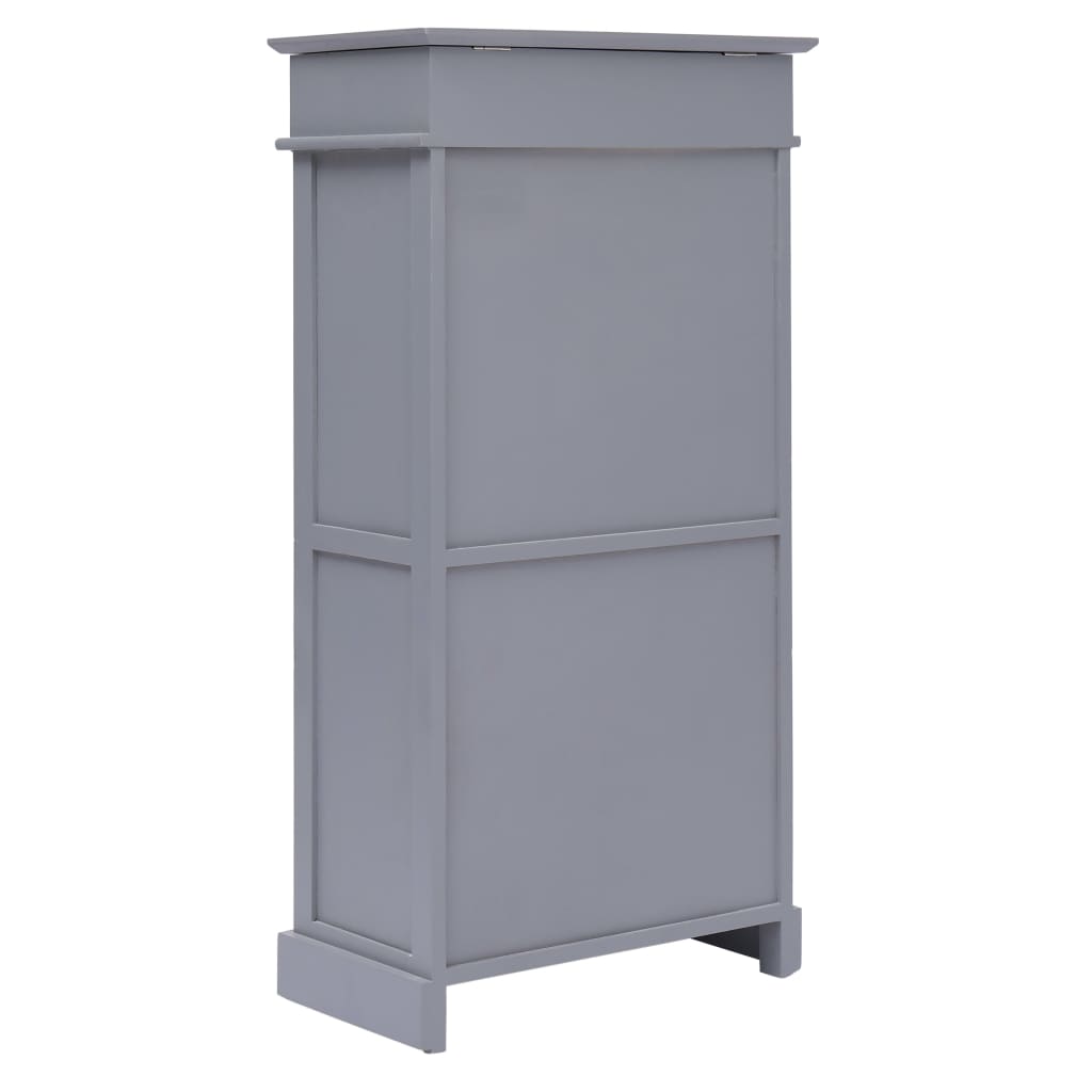 Schuhschrank Grau 50 x 28 x 98 cm Paulownia Holz