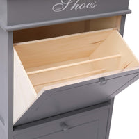 Thumbnail for Schuhschrank Grau 50 x 28 x 98 cm Paulownia Holz