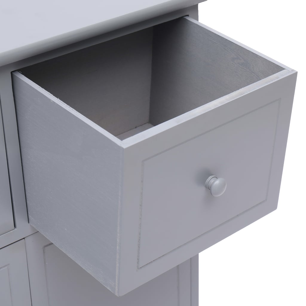 Beistellschrank Grau 60 × 30 × 75 cm Paulownia Holz