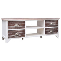 Thumbnail for TV-Schrank Weiß und Braun 115x30x40 cm Paulownia Holz