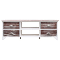 Thumbnail for TV-Schrank Weiß und Braun 115x30x40 cm Paulownia Holz