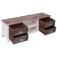 Thumbnail for TV-Schrank Weiß und Braun 115x30x40 cm Paulownia Holz