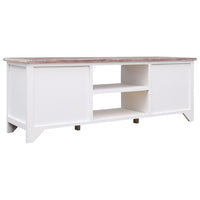 Thumbnail for TV-Schrank Weiß und Braun 115x30x40 cm Paulownia Holz