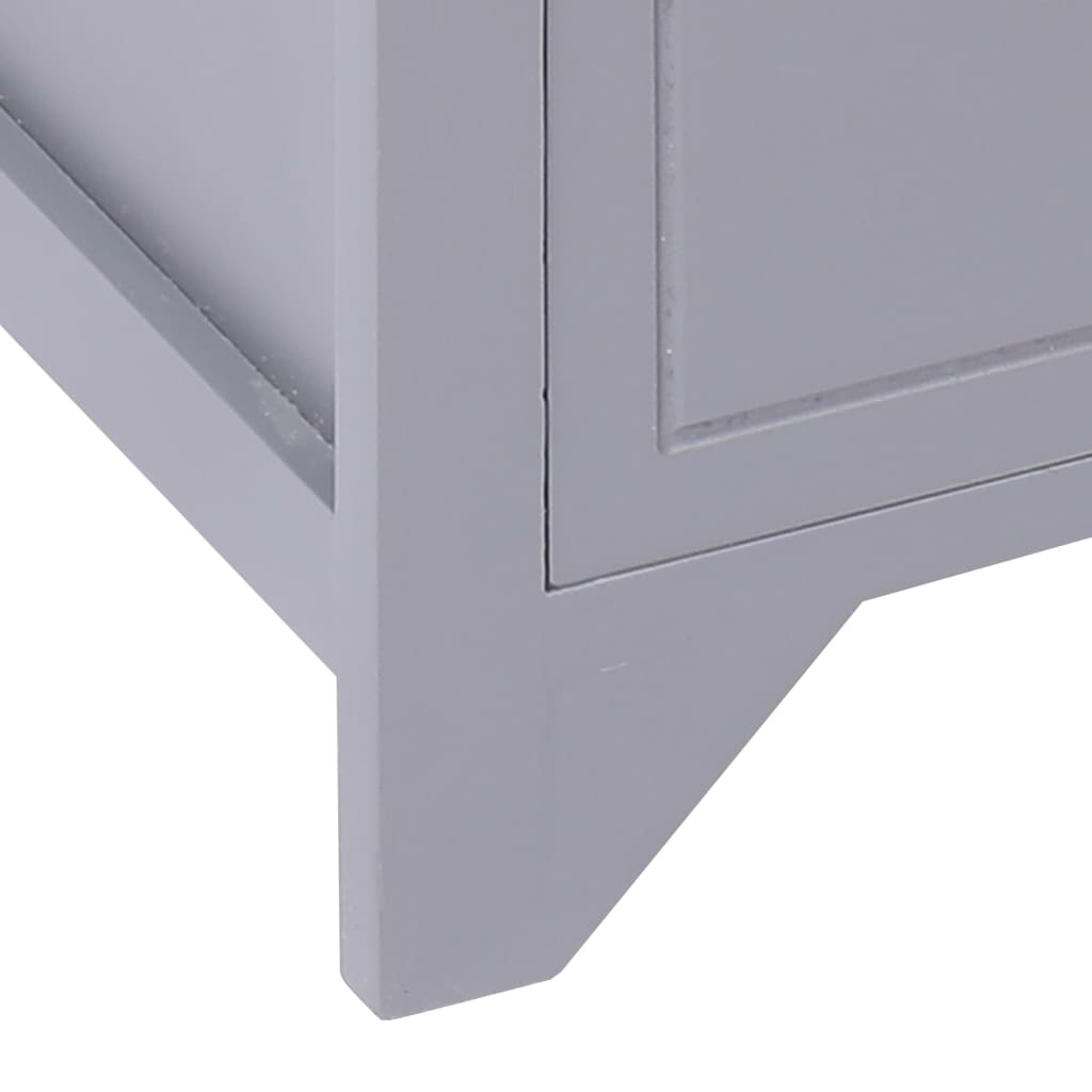 TV-Schrank Grau 115x30x40 cm Paulownia Holz
