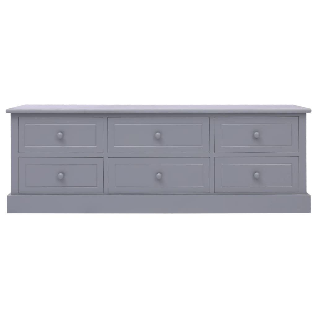 Flurbank Dunkelgrau 115x30x40 cm Holz