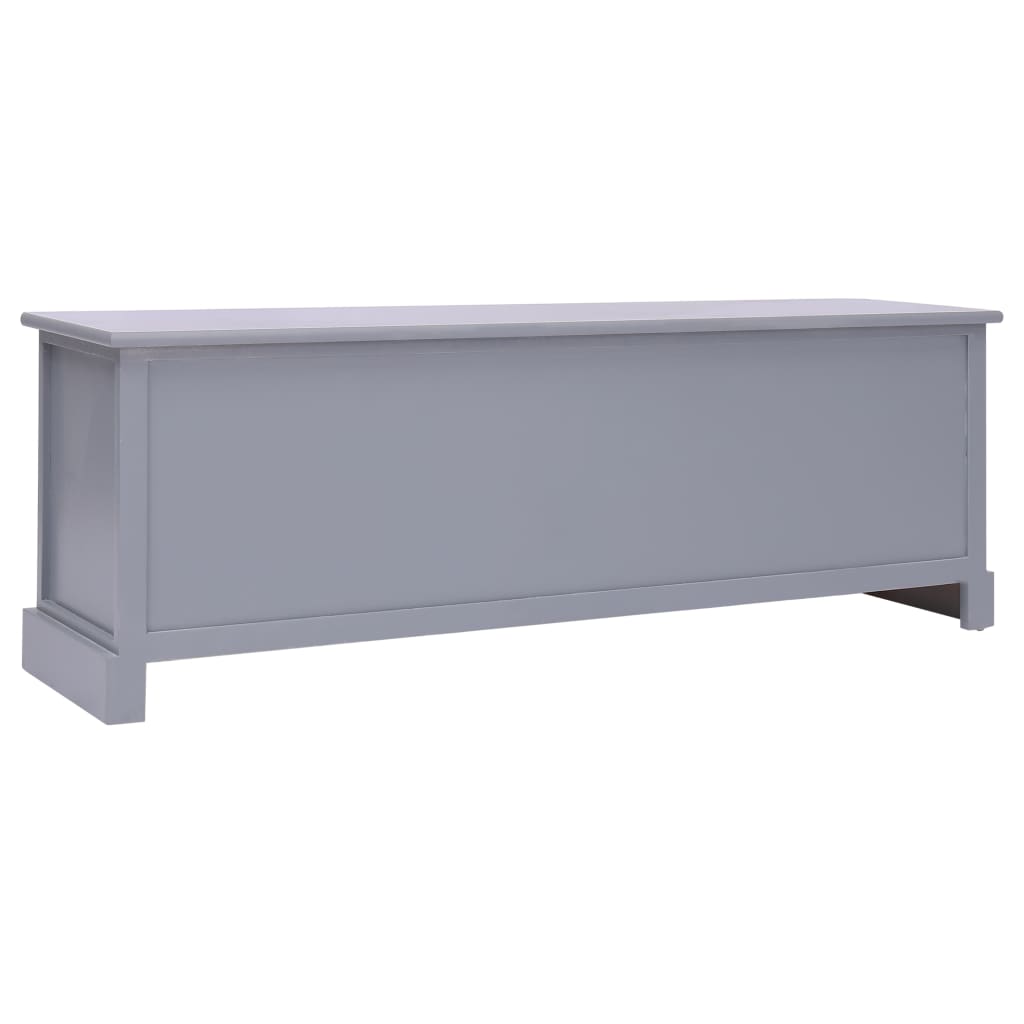 Flurbank Dunkelgrau 115x30x40 cm Holz