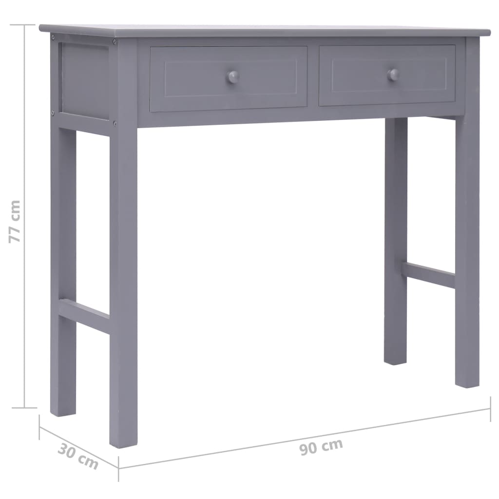 Konsolentisch Grau 90×30×77 cm Holz