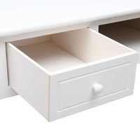 Thumbnail for Schreibtisch Weiß 110×45×76 cm Holz