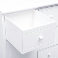 Thumbnail for Sideboard mit 10 Schubladen Weiß 113 x 30 x 79 cm Holz