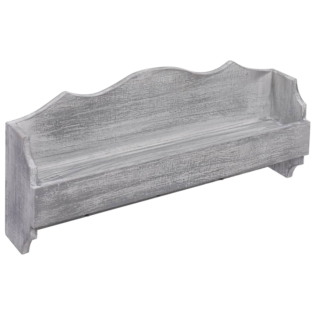 Wandgarderobe Grau 50×10×23 cm Holz