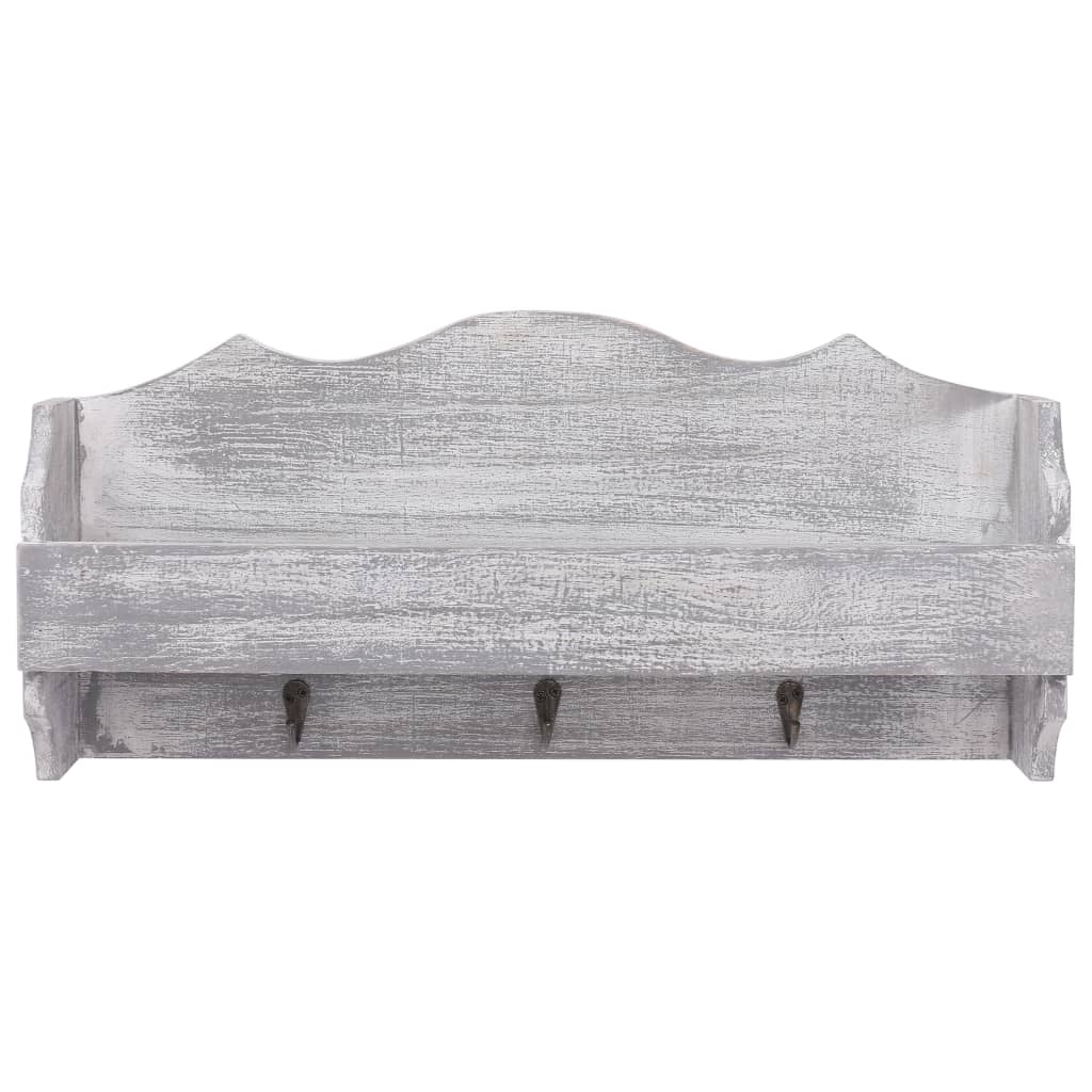 Wandgarderobe Grau 50×10×23 cm Holz