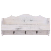 Thumbnail for 284231 vidaXL Wall Mounted Coat Rack White 50x10x23 cm Wood