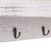 Thumbnail for 284231 vidaXL Wall Mounted Coat Rack White 50x10x23 cm Wood