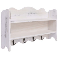Thumbnail for Wandgarderobe Weiß 50 x 10 x 30 cm Holz
