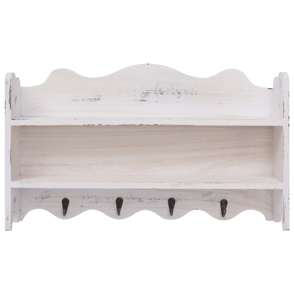 Wandgarderobe Weiß 50 x 10 x 30 cm Holz
